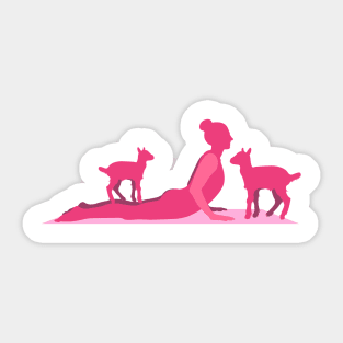 goat yoga Sticker